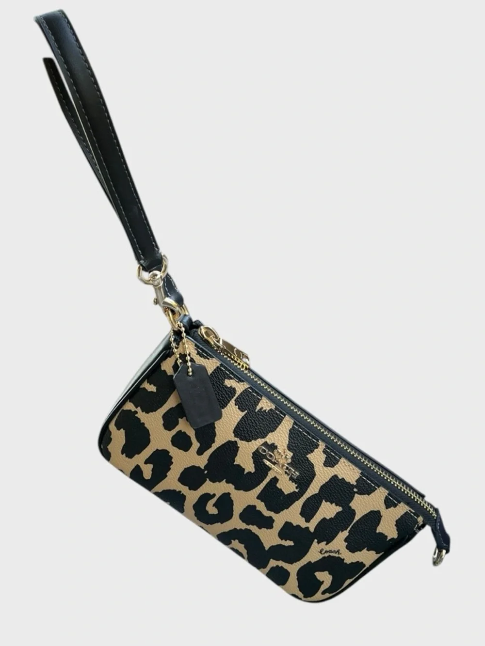 Coach Leopard Nolita 19 Wristlet + Matching Wallet Set NWT